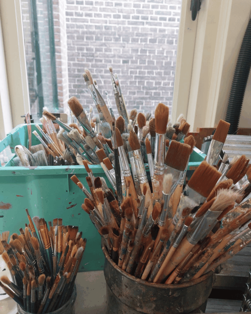 decoratie foro, kwasten in pot