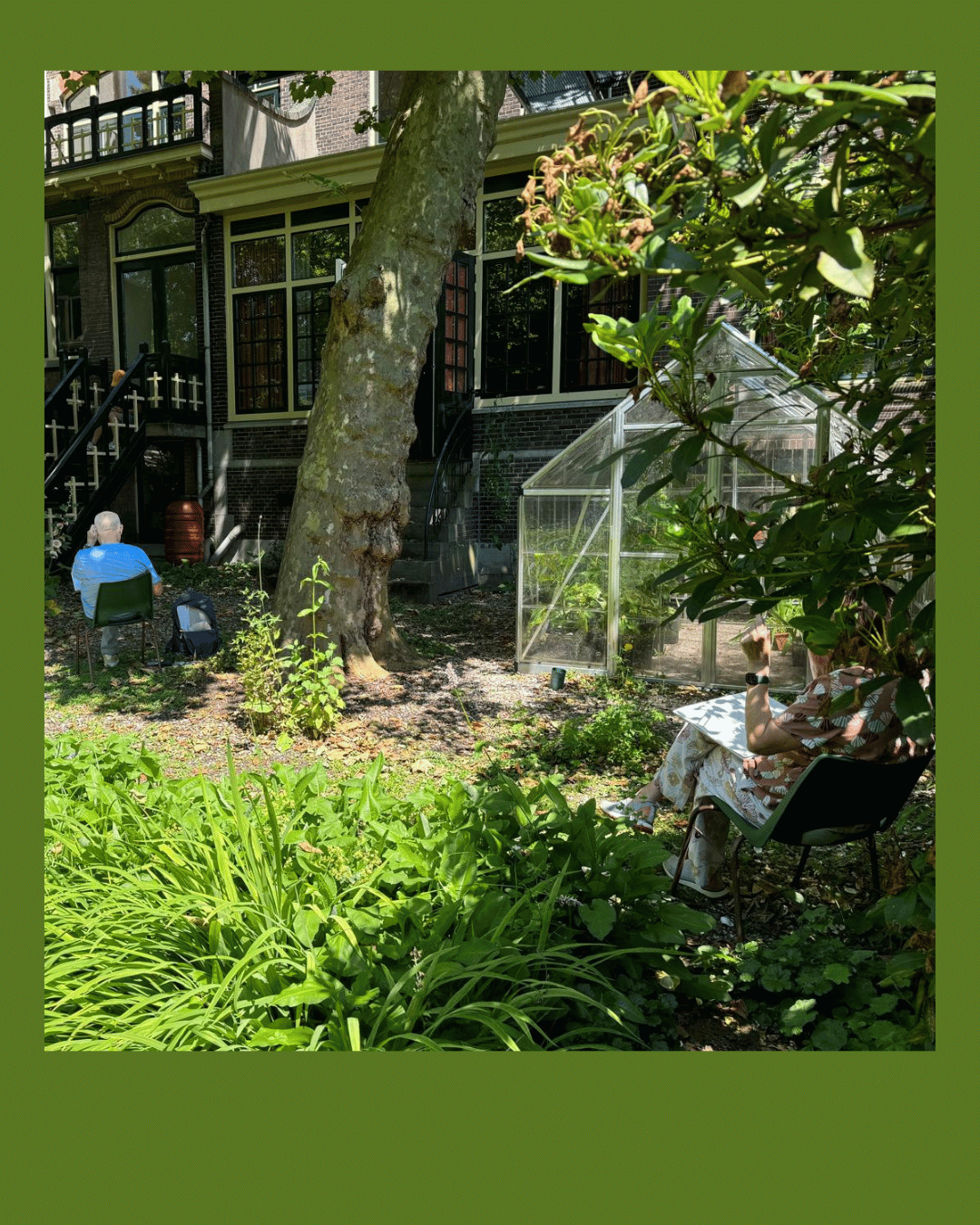 tekenen in de tuin